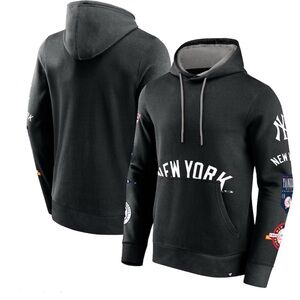New York Yankees Hoodie Medium Black Fanatics Wild Winner Pullover NWT MLB
